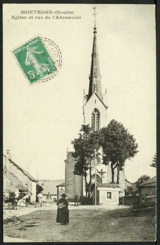 L'église et rue de l'Abreuvoir
