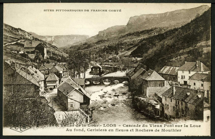 Cascade et vieux pont sur la Loue
