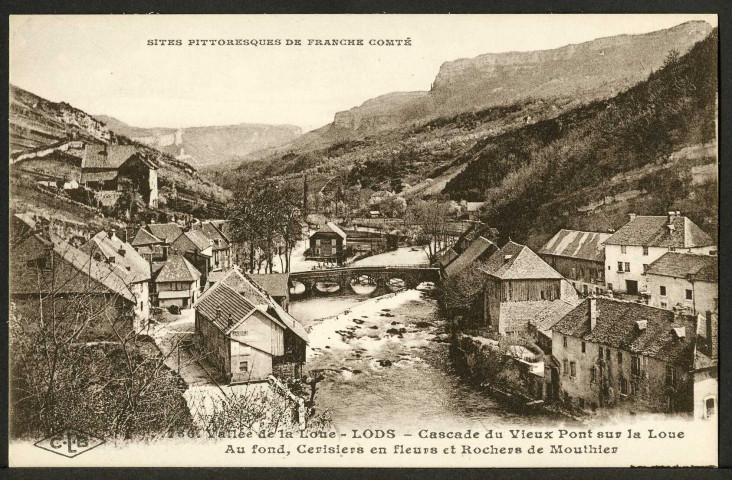 Cascade et vieux pont sur la Loue