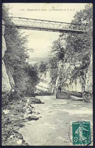 Gorges de la Loue. La passerelle du T.C.F.