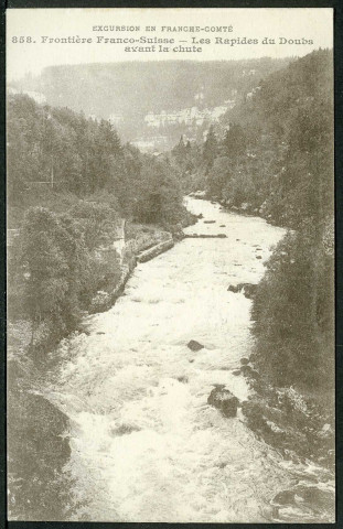 Les rapides du Doubs avant la chute