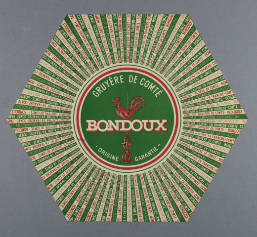 Coq rouge sur fond vert