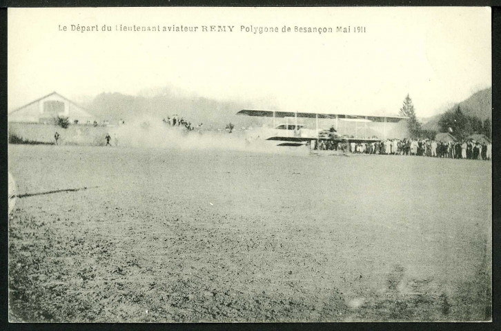 Le départ de l'aviateur Rémy au Polygone