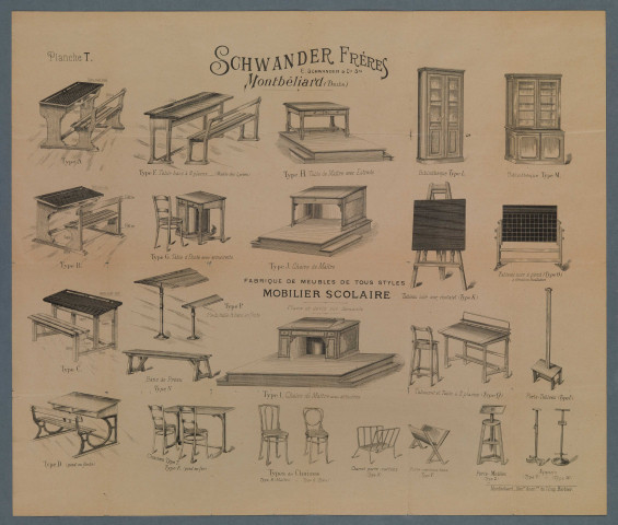 Mobilier scolaire Schwander
