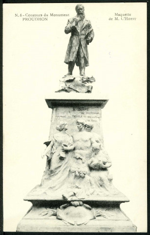 Concours du monument Proudhon, maquette de M. L'Hoest