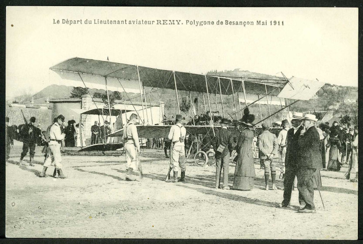 Le départ de l'aviateur Rémy au Polygone