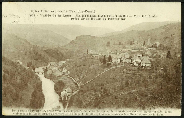 Vue générale prise de la route de Pontarlier