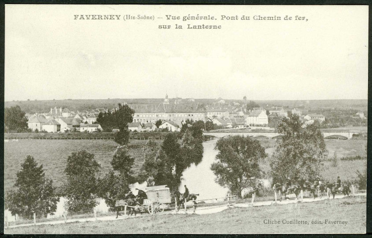 Vue générale, pont du chemin de fer sur la Lanterne