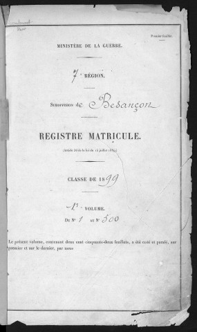 Volume1, nos 1 à 500