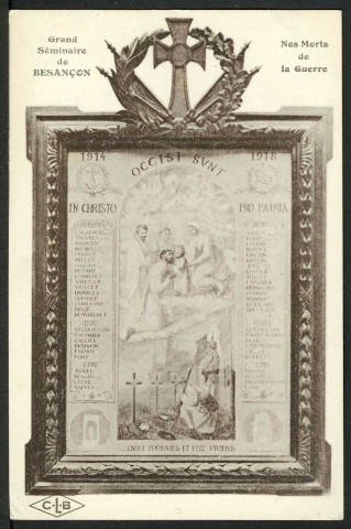 Grand séminaire de Besançon, nos morts de la guerre