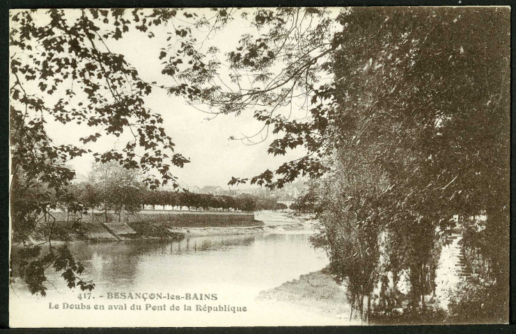 Le Doubs en aval du pont de la République