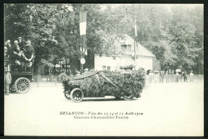 Concours d'automobiles fleuries