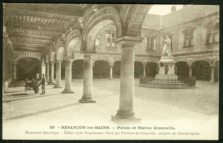 Vue de la statue du cardinal Granvelle