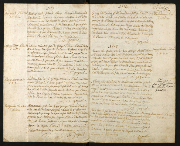 B 1773-1792 (protestants)