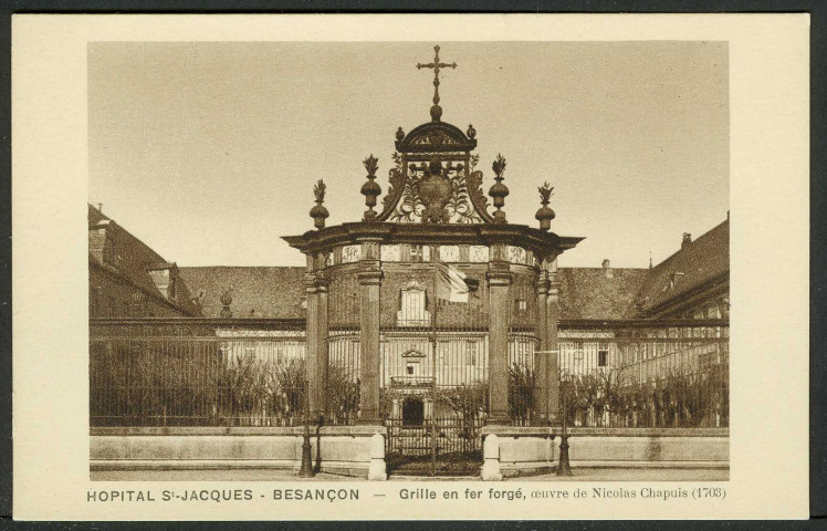 Grille en fer forgé de l'hôpital
