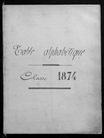 Table alphabétique
