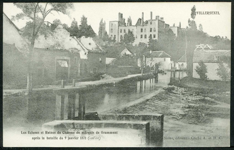 Les écluses et ruines du château