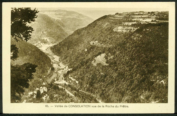 Vallée de Consolation, vue de la Roche du Prêtre