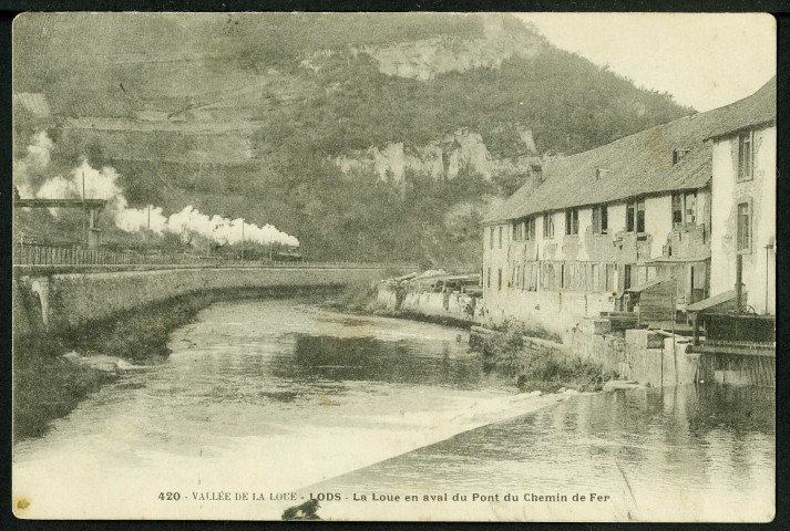 La Loue en aval du pont de chemin de fer
