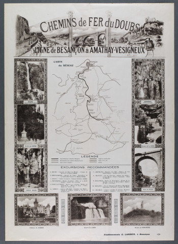 Chemin de fer du Doubs - Carte du réseau