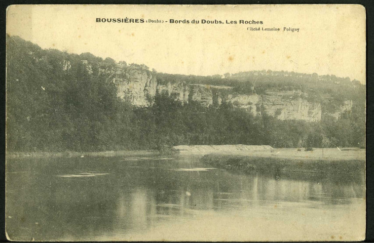 Les bords du Doubs, les rochers