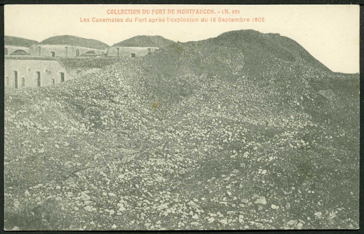 Les casemates du fort après l'explosion