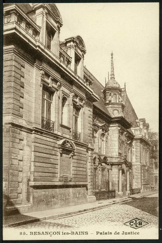 Le palais de justice, façade de la rue Sambin et rue du Palais