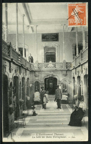 Établissement thermal, la salle des bains ferrugineux