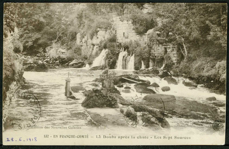 Le Doubs après la chute. Les Sept Sources