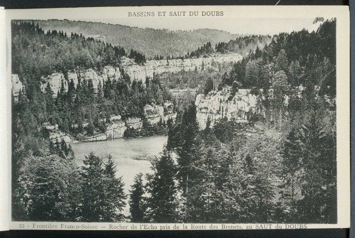 Rocher de l’Écho pris de la route des Brenets, au Saut du Doubs