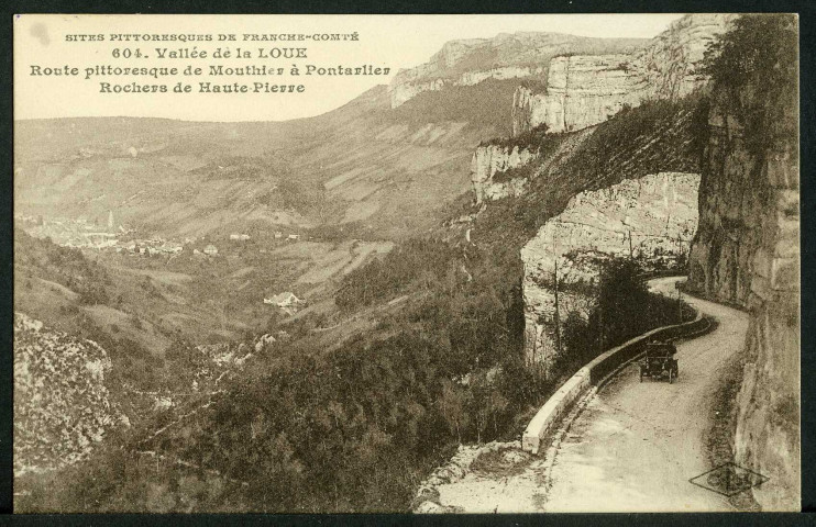 Vallée de la Loue. Route pittoresque de Mouthier à Pontarlier. Rochers de Hautepierre