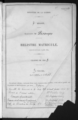 Volume 3, nos 1001 à 1500
