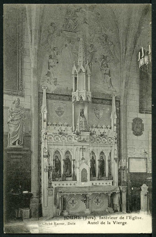 Intérieur de l'église, autel de la Vierge
