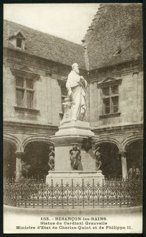 Vue de la statue du cardinal Granvelle