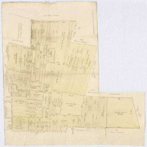 Villers-sous-Montrond, plan géométrique des parcelles