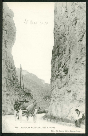 Route de Pontarlier à Lods