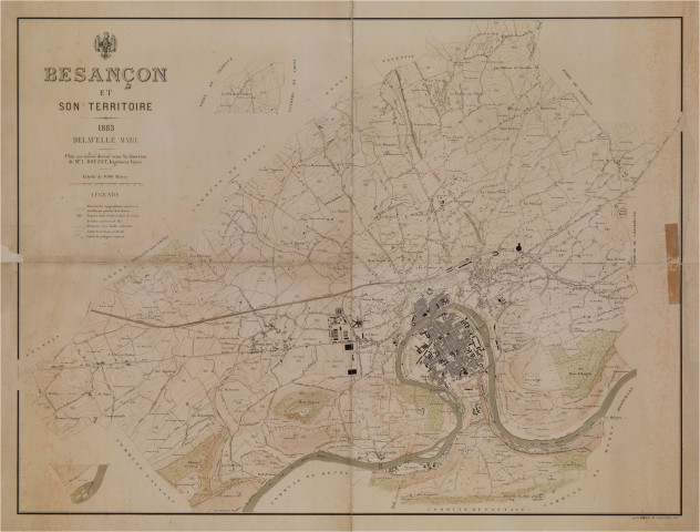 Plan de Besançon et son territoire