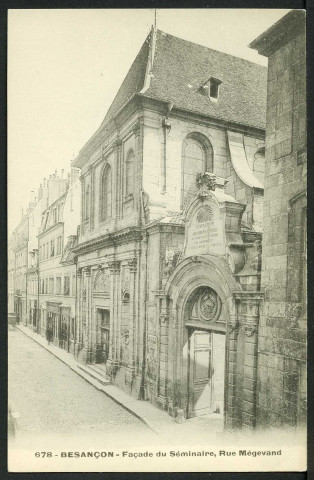 Façade du séminaire, rue Mégevand
