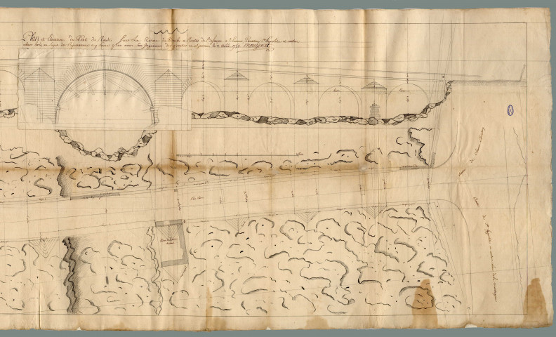 Plan et élévation du pont de Roide