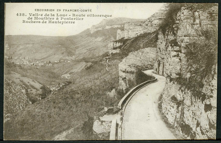 Route pittoresque de Mouthier à Pontarlier, rochers de Hautepierre