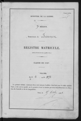 Volume 1, nos 1 à 491
