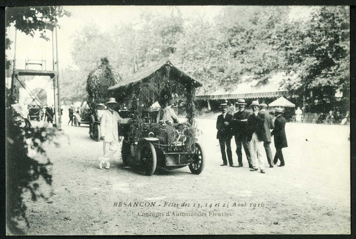 Concours d'automobiles fleuries