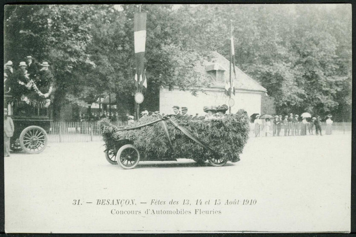 Concours d'automobiles fleuries
