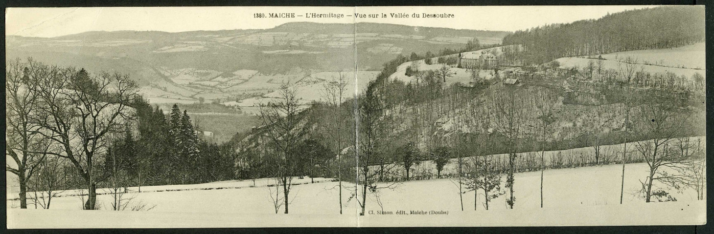 L'Hermitage. Vue sur la vallée du Dessoubre