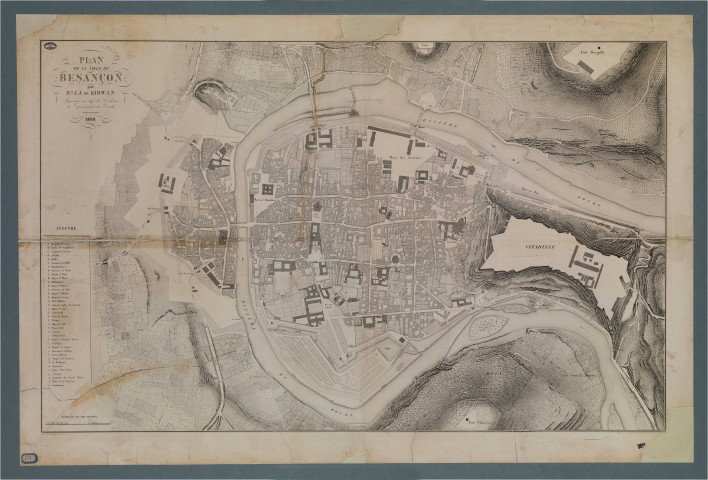 Plan de la ville de Besançon