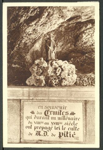 Grotte de Notre-Dame, l'autel de l'Ermite