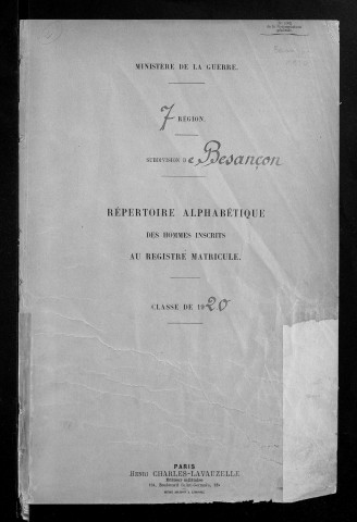 Table alphabétique