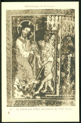 Bibliothèque, le christ aux enfers