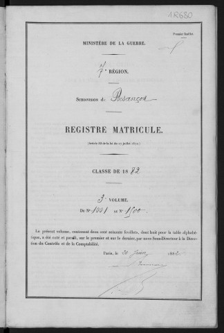 Volume 3, nos 1001 à 1500