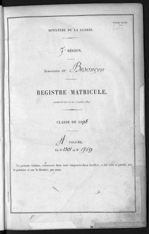 Volume 4, nos 1501 à 1844